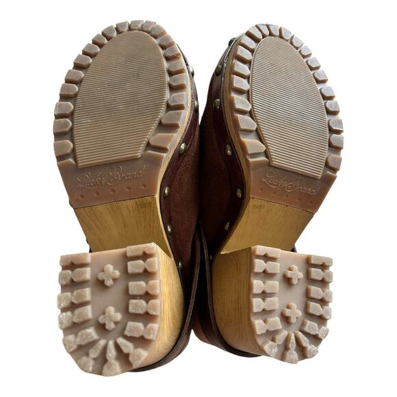 Vintage Lucky Brand high suede clogs 7 - Picture 5 of 7